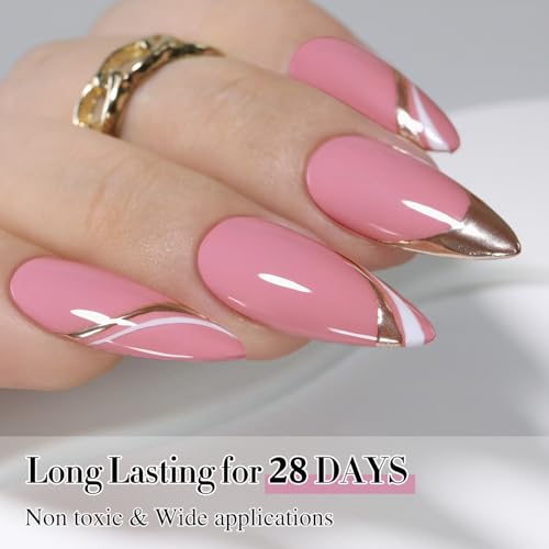 Pale Pink Gel Nail Polish 15ML - Same Color, Soak Off, Long-Lasting Manicure