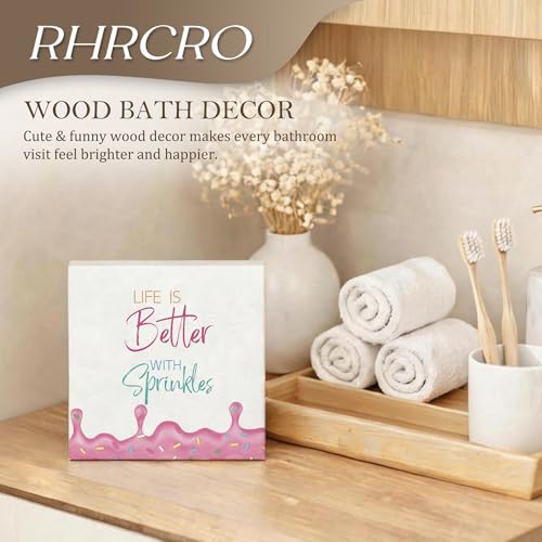 Summer Pink Ice Cream Wooden Sign - Dessert Decor for Kitchen & Home