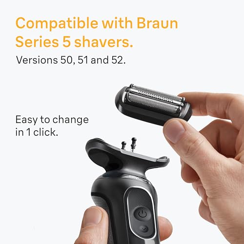 Braun Series 5 Electric Shaver Replacement Head - Black - Compatible with Series 5 50-52