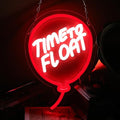 Neon Sign Wall Decor - 'Time to Float' Creepy Clown & Red Balloon, Dimmable Acrylic Light, Halloween Horror Gift - Variation: Red IT FLOAT