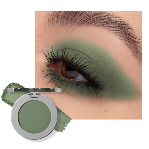 KYDA Moss Green Matte Eyeshadow Single - Crease-Proof, High Pigment, Lightweight #104