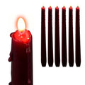 Halloween Bleeding Taper Candles - Vampire Tears Effect, 10 Inch, Set of 6
