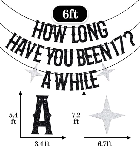 Vampire Themed 17th Birthday Banner - Halloween Party Decoration, Glitter Black