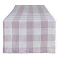 Farmhouse Cotton Buffalo Check Table Runner - Dusty Lilac 108 x 14 Inches