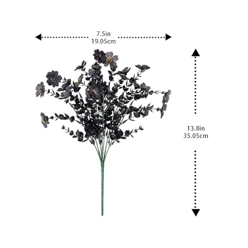 Artificial Flowers Bundle - UV Resistant Outdoor & Indoor Faux Plant Set