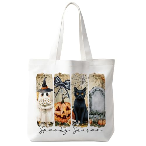 Halloween Tote Bag Dark Gothic Reusable Shopping Bag - Variation 01