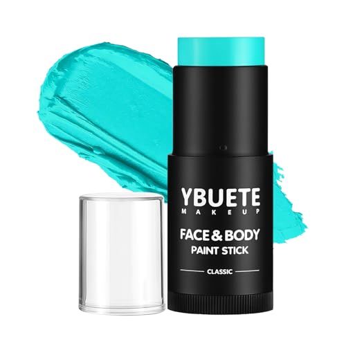 Teal Face & Body Painting Stick for Halloween & Cosplay - Full Coverage Makeup