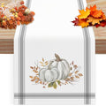 Fall Table Runner for Dining Room Cotton Linen Harvest Pumpkin Decor