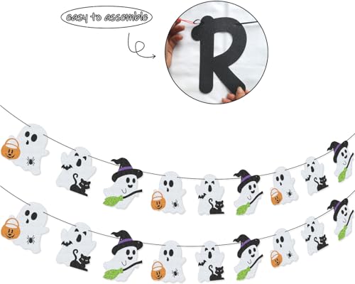 Halloween Ghost Boo Garland Banner for Party Decorations, Home Decor