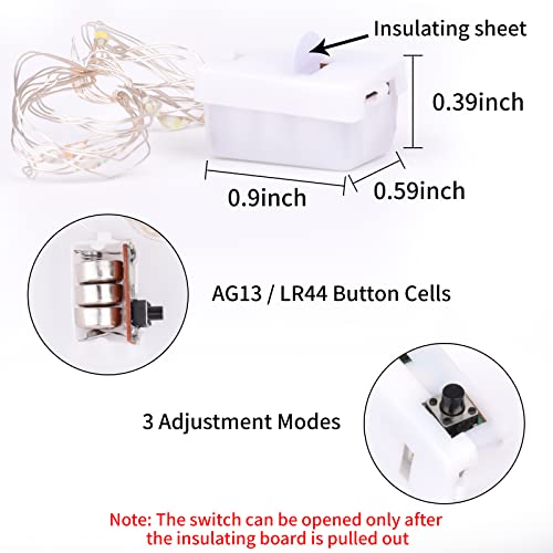 Warm White LED Fairy String Lights 3M 30 LEDs Battery Operated 10 Pack