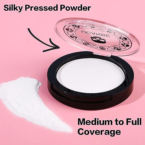 UCANBE Translucent White Pressed Setting Powder for Halloween & Special Effects, Matte Finish, Long-Lasting Makeup, Portable Compact