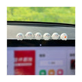 White Ghost Mini Figurines Set Car Dashboard Decor - 6PCS Whimsical Interior Accessories