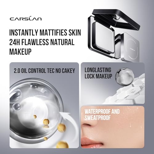 CARSLAN 2.0 Black Magnet Soft Focus Setting Powder - Oil Control, Pink Variation