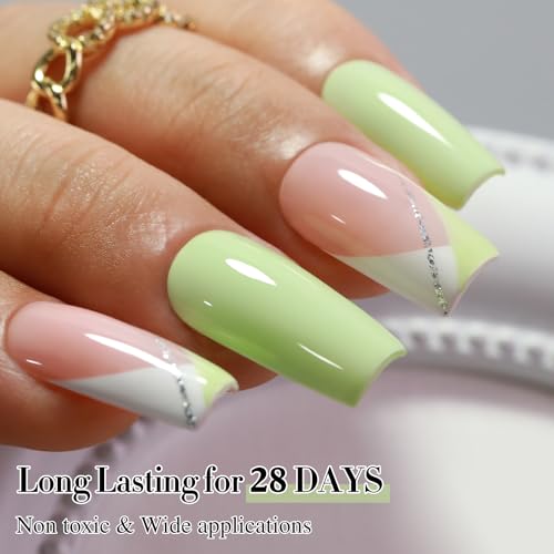 Green Gel Nail Polish - 15ML Soak Off UV/LED Gel for Manicure & DIY Art