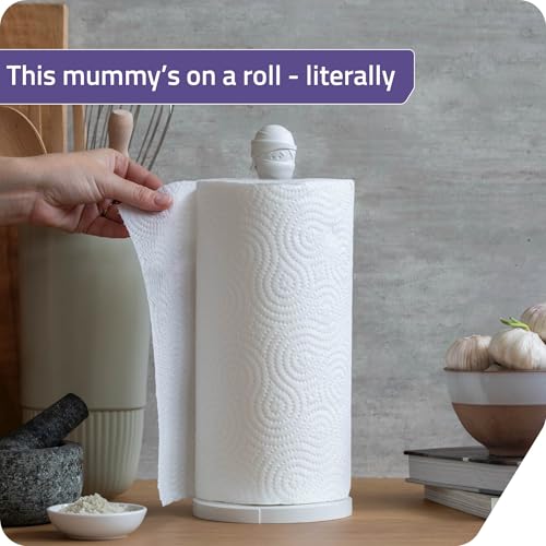 Funny Mummy Paper Towel Holder - Halloween Kitchen Decor, Cute Countertop Stand