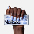 Press On Nails Baby Blue 30 Count - Salon-Quality Fake Nails for Manicure