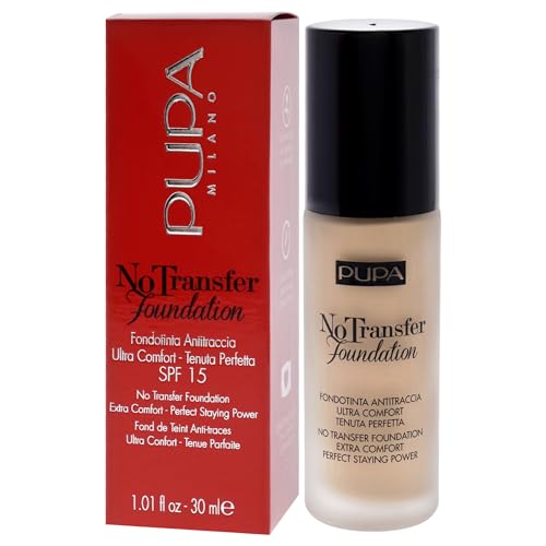Pupa Milano No Transfer SPF 15 Foundation for Women, No. 02/Light Beige, 1.01 Ounce