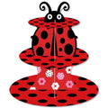 Ladybug Cupcake Stand 3-Tier Dessert Display Tower Birthday Party Decor