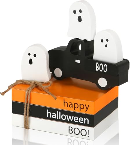 Halloween Table Centerpieces 7PCS Spooky Rustic Decor for Tiered Tray Shelf Mantel Office - Halloween