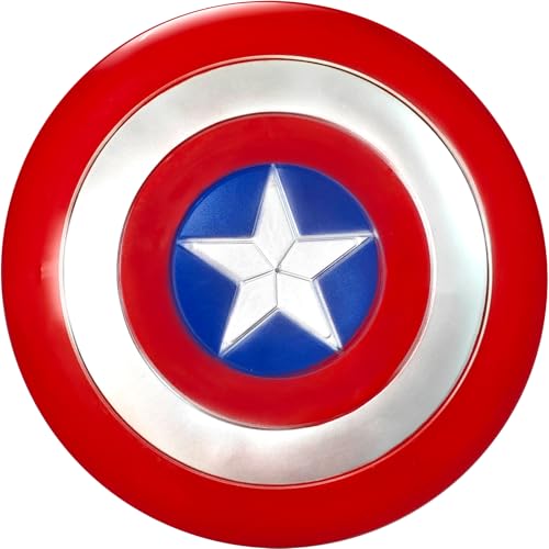 12 Inch Plastic Captain Round Shield Role Play Toy for Superhero Cosplay Halloween & Party