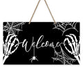 Halloween Skeleton Hands Front Door Sign - Gothic Welcome Decor