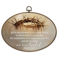 Crown Oval Wall Art Decor - Religious Bible Verse Canvas for Church & Home