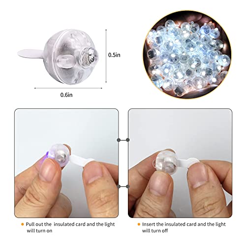 Waterproof LED Balloon Lights Set - 300pcs Multi-Color & Warm White Party Decorations