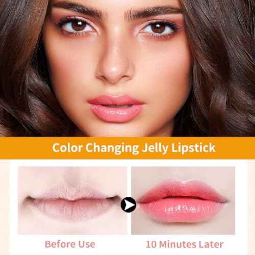 Color Changing Flower Lipstick - Black Tube Blue - pH-Activated Hydrating Lip Balm