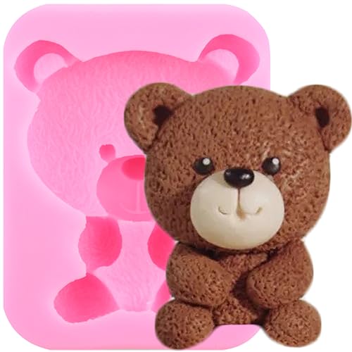 Silicone Bear Fondant Mold for Cake Decoration - Teddy Bear Chocolate Candy Mold, Style A