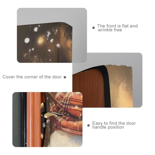 Burbuja Christmas Snowman Door Cover - Stretch Fabric Holiday Porch Decoration 32x79 in Variation of A27