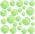 Fruit Green Paper Lanterns Set - 25 Decorative Hanging Ball Lanterns for Party & Wedding