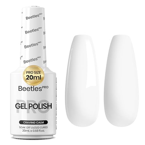 White Gel Nail Polish - Long-Lasting 20ml Professional Nail Art