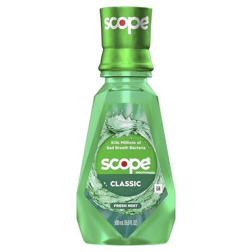 Crest Scope Classic Mouthwash, Original Formula, 500 Ml, 4 Count