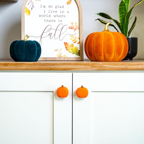Pumpkin Decorative Knob Covers 12-Pack - Autumn Cabinet Decor