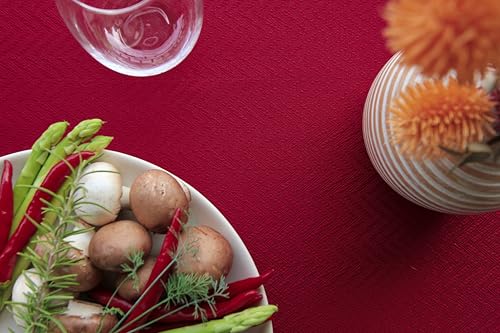 Cranberry Red Waterproof Table Runner 14x36 inches - Festive Holiday Decor