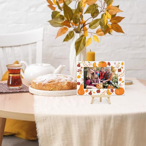 Thanksgiving Pumpkin Wooden Picture Frame 4x6 - Fall Decor with Variation Thanksgiving 1