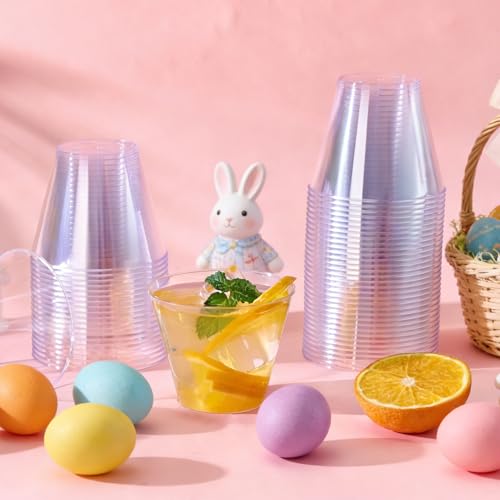 200 Pack 9oz Clear Disposable Plastic Cups Heavy Duty Party Glasses - Perfect for Holidays