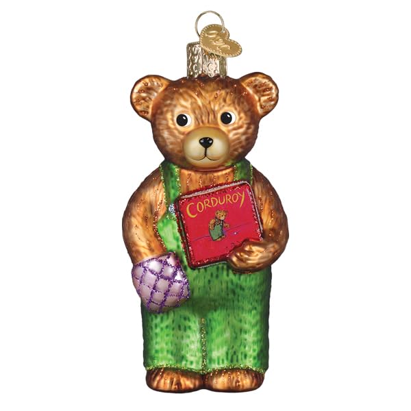 Corduroy Glass Ornament for Christmas Tree - Handcrafted Holiday Decoration
