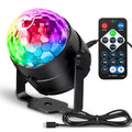 Disco Ball DJ Party Lights 7 Modes Sound Activated with Remote Control - 1 Pack
