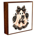 Halloween Wooden Sign Decor - Ghost Cat Variation, 5x5 Inches
