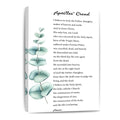Christian Canvas Wall Art - Apostles Creed Religious Poster, 8 x 12 Inches, White Frame
