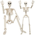 3Ft Halloween Skeleton Decorations Outdoor - Life Size Posable Skeletons Bone White 2 Pack