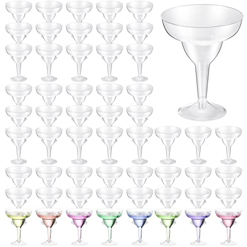 72 Pack Clear Disposable Margarita Glasses - 8 oz Plastic Cocktail Cups for Parties
