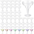 72 Pack Clear Disposable Margarita Glasses - 8 oz Plastic Cocktail Cups for Parties