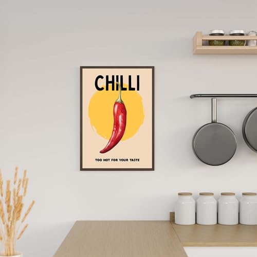 Chili Pepper Canvas Poster Rolled Wall Art - 8x10 Kitchen Decor - Style-08