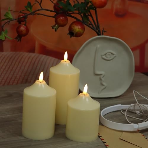 Outdoor & Indoor Flameless LED Candles with Remote Timer - 2 Pack