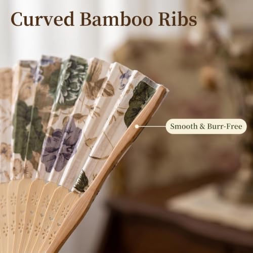 White Handheld Bamboo Fan for Dancing Wedding Party Decoration - Chinese Design
