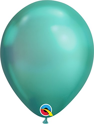 Chrome Green Metallic Latex Balloons - 11 Inch, 100 Count for Party Decor