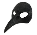 Black Crow Beak Carnival Mask Wall Hanging Decor - Gothic Halloween Accent