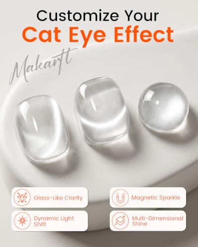 Makartt Glass Cat Eye Gel Nail Polish 15ml - Studio Light Variation